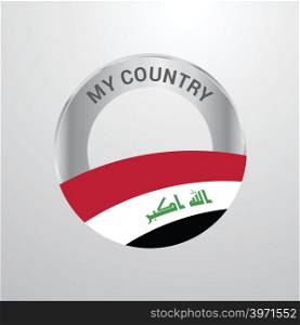 Iraq My Country Flag badge