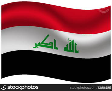 Iraq National flag. original color and proportion. Simply vector illustration background, from all world countries flag set for design, education, icon, icon, isolated object and symbol for data visualisation