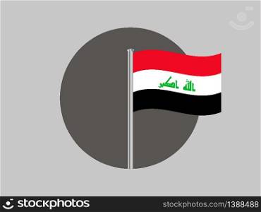 Iraq National flag. original color and proportion. Simply vector illustration background, from all world countries flag set for design, education, icon, icon, isolated object and symbol for data visualisation