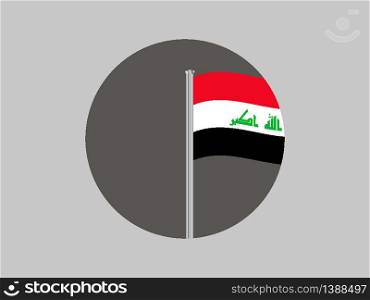 Iraq National flag. original color and proportion. Simply vector illustration background, from all world countries flag set for design, education, icon, icon, isolated object and symbol for data visualisation