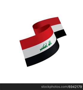 Iraqi flag, vector illustration. Iraqi flag, vector illustration on a white background