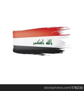 Iraqi flag, vector illustration on a white background.. Iraqi flag, vector illustration on a white background