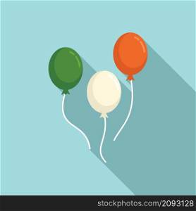 Ireland balloons icon flat vector. Green irish balloon. Lucky balloons. Ireland balloons icon flat vector. Green irish balloon
