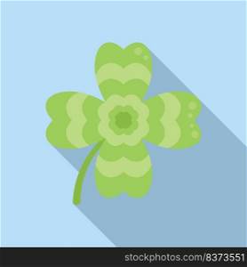 Ireland clover icon flat vector. Four leaf. Irish luck. Ireland clover icon flat vector. Four leaf