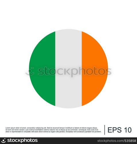 Ireland Flag Icon Template