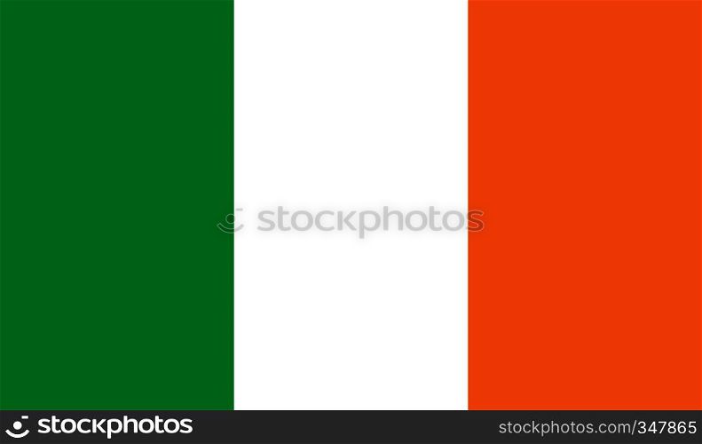 Ireland flag image for any design in simple style. Ireland flag image