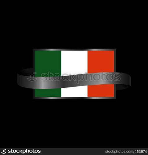 Ireland flag Ribbon banner design