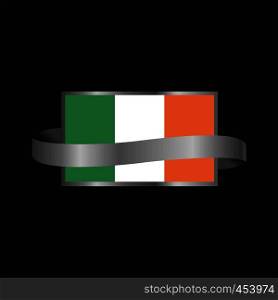 Ireland flag Ribbon banner design