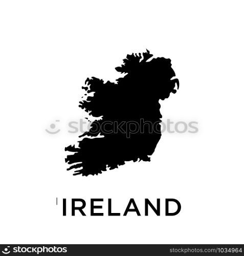 Ireland map icon design trendy