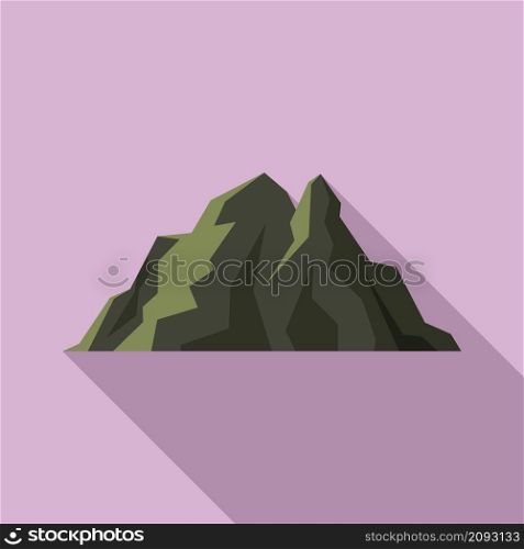 Ireland mountain icon flat vector. Ocean cliff. Ireland coast landscape. Ireland mountain icon flat vector. Ocean cliff