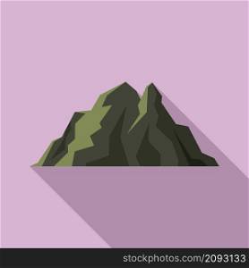 Ireland mountain icon flat vector. Ocean cliff. Ireland coast landscape. Ireland mountain icon flat vector. Ocean cliff
