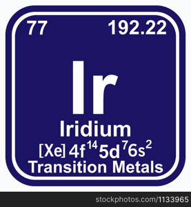 Iridium Periodic Table of the Elements Vector illustration eps 10.. Iridium Periodic Table of the Elements Vector illustration eps 10