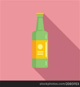 Irish beer bottle icon flat vector. Mug label glass. Alcohol beer. Irish beer bottle icon flat vector. Mug label glass