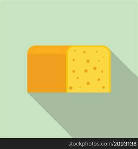 Irish cheese icon flat vector. Calf cow cheese. Ireland meal food. Irish cheese icon flat vector. Calf cow cheese