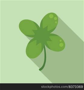 Irish clover icon flat vector. Four leaf. St patrick. Irish clover icon flat vector. Four leaf