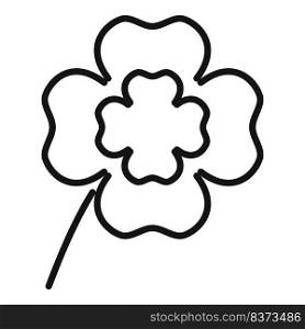 Irish clover icon outline vector. Four leaf. St patrick. Irish clover icon outline vector. Four leaf