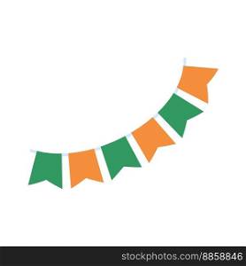 Irish flag on clover leaf background For St. Patrick’s Day Party Decorations