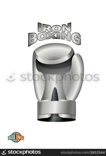Iron Boxing Glove. Logo boxing Club. metal cup