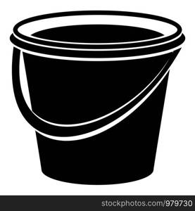 Iron bucket icon. Simple illustration of iron bucket vector icon for web. Iron bucket icon, simple style