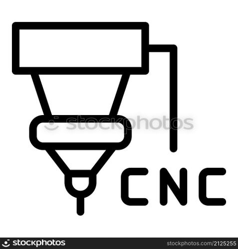 Iron cnc machine icon outline vector. Industry tool. Work lathe. Iron cnc machine icon outline vector. Industry tool