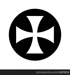iron cross icon vector design template