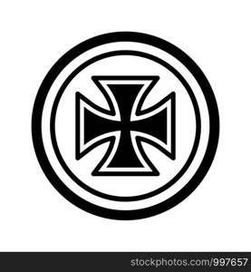 iron cross icon vector design template