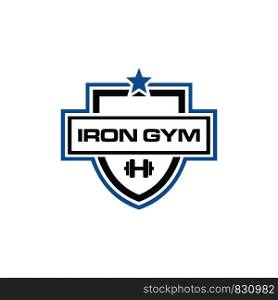 Iron Gym Fitness Logo template