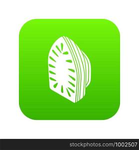 Iron icon green vector isolated on white background. Iron icon green vector