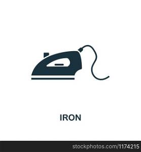 Iron icon. Premium style design from household collection. UX and UI. Pixel perfect iron icon. For web design, apps, software, printing usage.. Iron icon. Premium style design from household icon collection. UI and UX. Pixel perfect iron icon. For web design, apps, software, print usage.