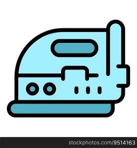 Iron machine icon outline vector. Laundry board. Steam electric color flat. Iron machine icon vector flat