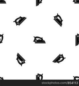 Iron pattern repeat seamless in black color for any design. Vector geometric illustration. Iron pattern seamless black