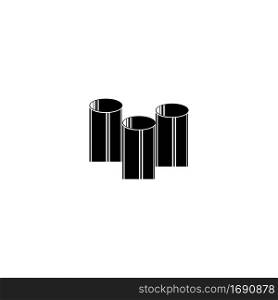 iron pipe design illustration icon logo templat