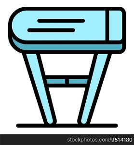 Iron table icon outline vector. Home electric. Clean board color flat. Iron table icon vector flat