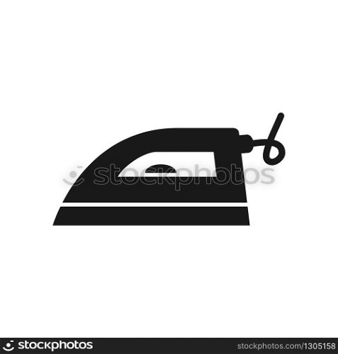 iron vector icon, flat design iron icon, illustration of silhouette iron