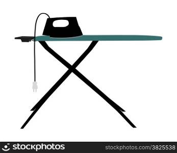 Ironing board and electric iron
