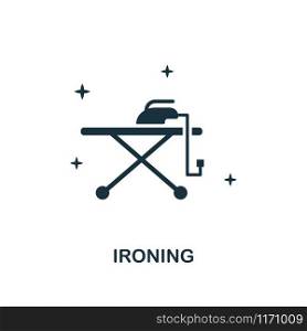 Ironing creative icon. Simple element illustration. Ironing concept symbol design from cleaning collection. Can be used for mobile and web design, apps, software, print.. Ironing icon. Line style icon design from cleaning icon collection. UI. Illustration of ironing icon. Pictogram isolated on white. Ready to use in web design, apps, software, print.