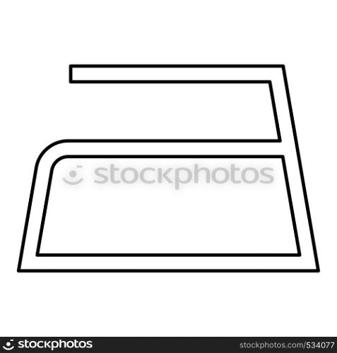 Ironing is allowed Clothes care symbols Washing concept Laundry sign icon outline black color vector illustration flat style simple image