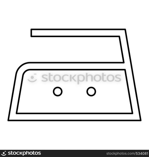 Ironing is allowed middle temperature to one hundred and fifty 150 degrees Clothes care symbols Washing concept Laundry sign icon outline black color vector illustration flat style simple image