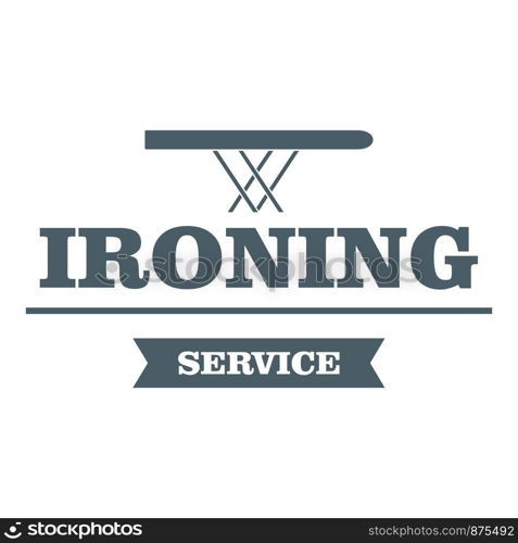 Ironing service logo. Simple illustration of ironing service vector logo for web. Ironing service logo, simple gray style