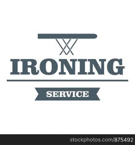 Ironing service logo. Simple illustration of ironing service vector logo for web. Ironing service logo, simple gray style