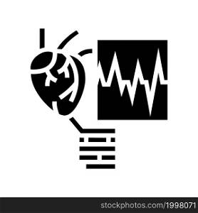 irregular heartbeats glyph icon vector. irregular heartbeats sign. isolated contour symbol black illustration. irregular heartbeats glyph icon vector illustration