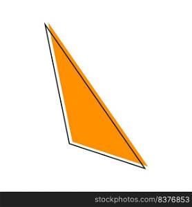 Irregular triangle geometric icon vector illustration design