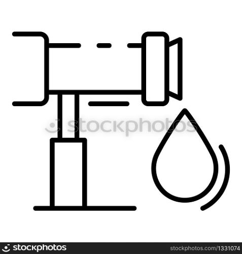 Irrigation drop system icon. Outline irrigation drop system vector icon for web design isolated on white background. Irrigation drop system icon, outline style