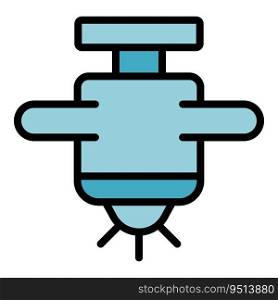 Irrigation head icon outline vector. Water system. Garden drip color flat. Irrigation head icon vector flat