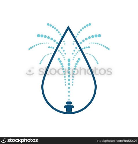 Irrigation logo design vector. Icon Symbol. Template Illustration