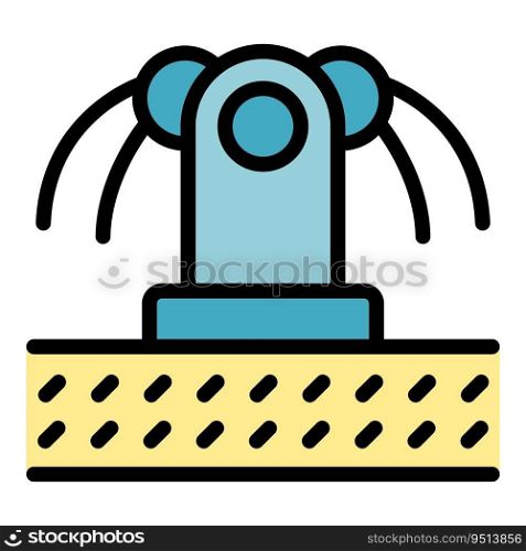 Irrigation sprinkler icon outline vector. Water drip. Farm pipe color flat. Irrigation sprinkler icon vector flat