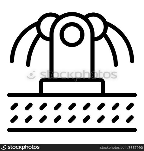 Irrigation sprinkler icon outline vector. Water drip. Farm pipe. Irrigation sprinkler icon outline vector. Water drip
