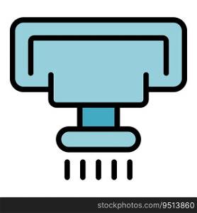 Irrigation system vent icon outline vector. Water drip. Farm automatic color flat. Irrigation system vent icon vector flat