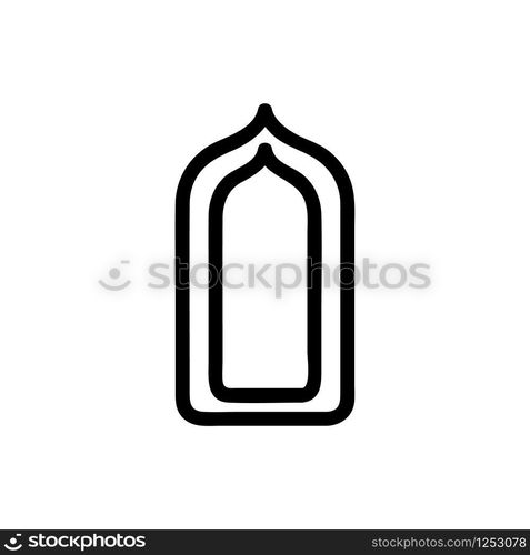 Islam icon vector. Thin line sign. Isolated contour symbol illustration. Islam icon vector. Isolated contour symbol illustration