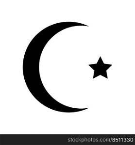 islam religion glyph icon vector. islam religion sign. isolated symbol illustration. islam religion glyph icon vector illustration